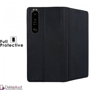 Telone atverčiamas dėklas - juodas (telefonui Sony Xperia 1 III) Telone atverčiamas dėklas - juodas (telefonui Sony Xperia 1 III)